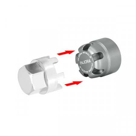 INJORA M2.5 Wheel Lock Nuts with Aluminum Cap for 1/18 TRX4M  - Gray  (WH-28GL)