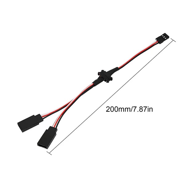 INJORA Magnetic Snap-on JR 1-to-2 Y Cable for RC Models (WIRE11-20))