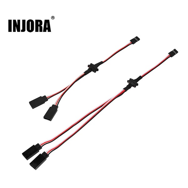 INJORA Magnetic Snap-on JR 1-to-2 Y Cable for RC Models (WIRE11-20))