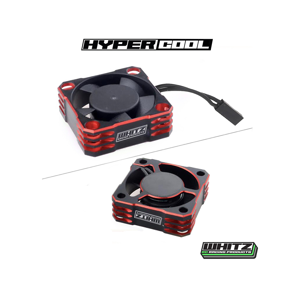 Whitz Racing HyperCool Aluminium Fan - 30mm - Red Hot (WRP-HC-RED)