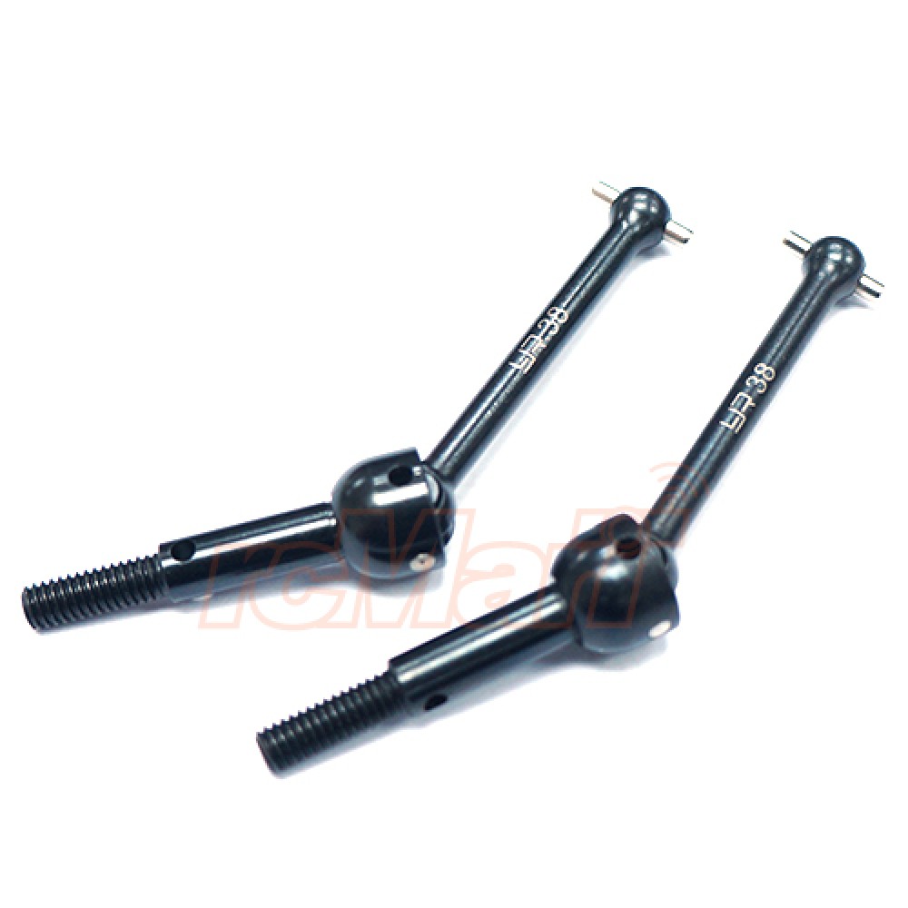 Yeah Racing 38mm Universal Steel Swing Shaft for Tamiya TL01 FF02 TA01 TA02 (TL-015BK)