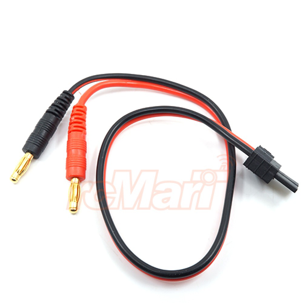 Yeah Racing 35cm Battery Charger Traxxas Style High Current Male to 4mm Bullet Banana (WPT-0118)