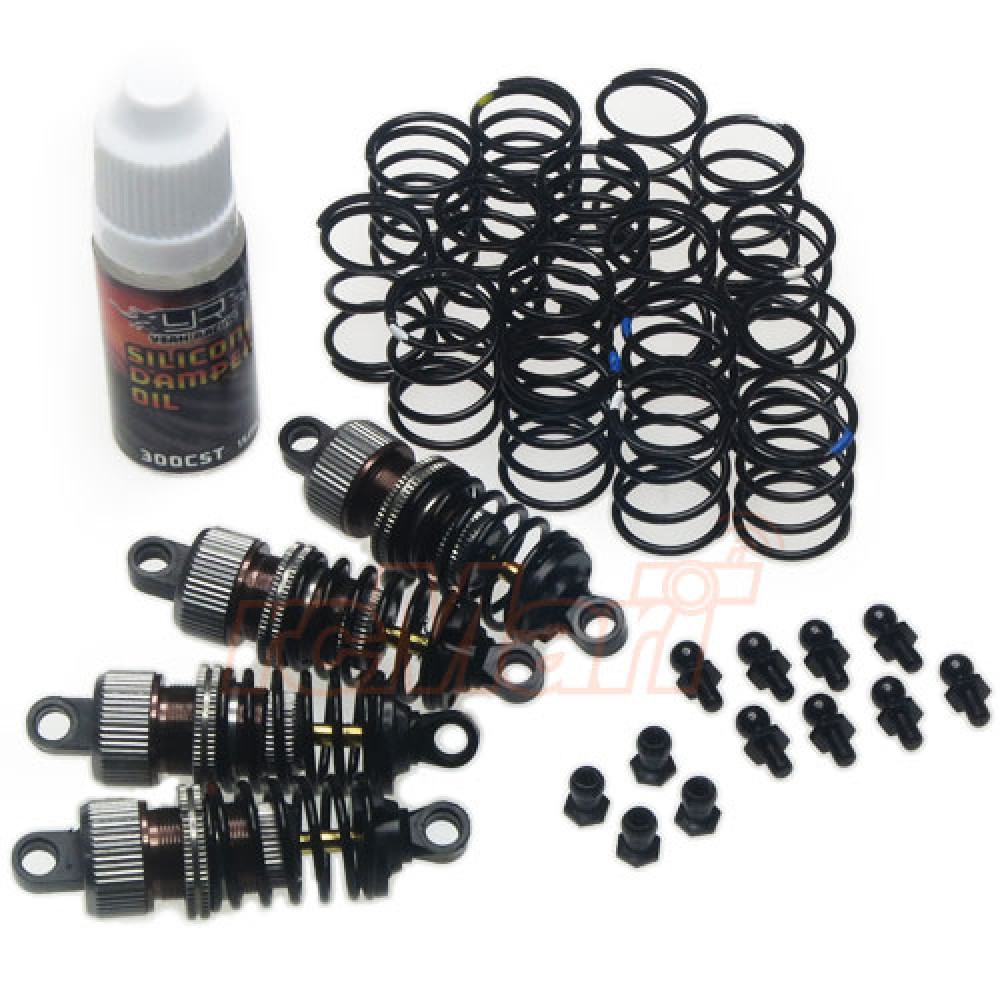 Yeah Racing Shock-Gear 50mm Damper Set for 1/10 RC Touring Car Gun Metal (DSG-0050GM)