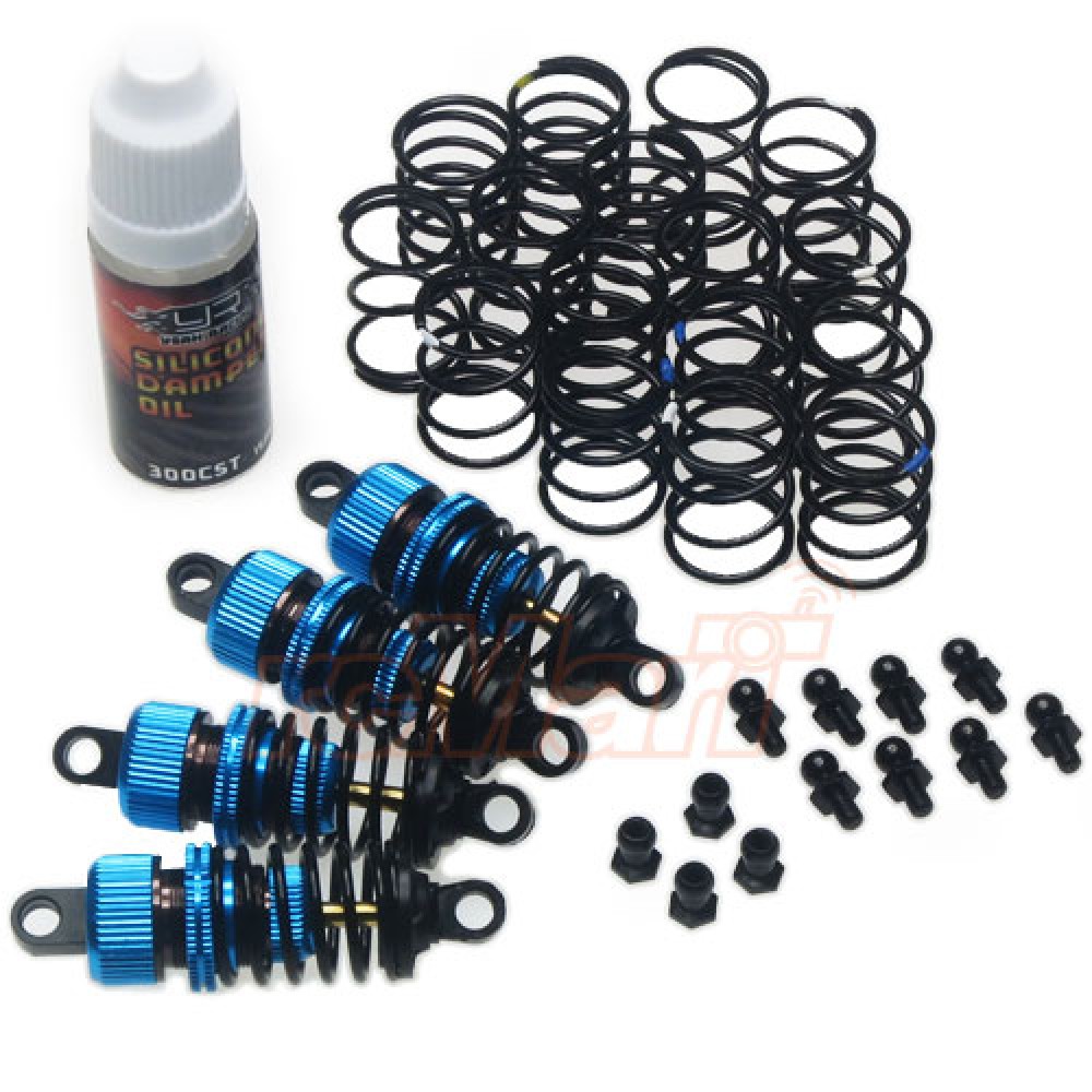 Yeah Racing Shock-Gear 55mm Damper Set for 1/10 RC Touring Car Blue (DSG-0055BU)