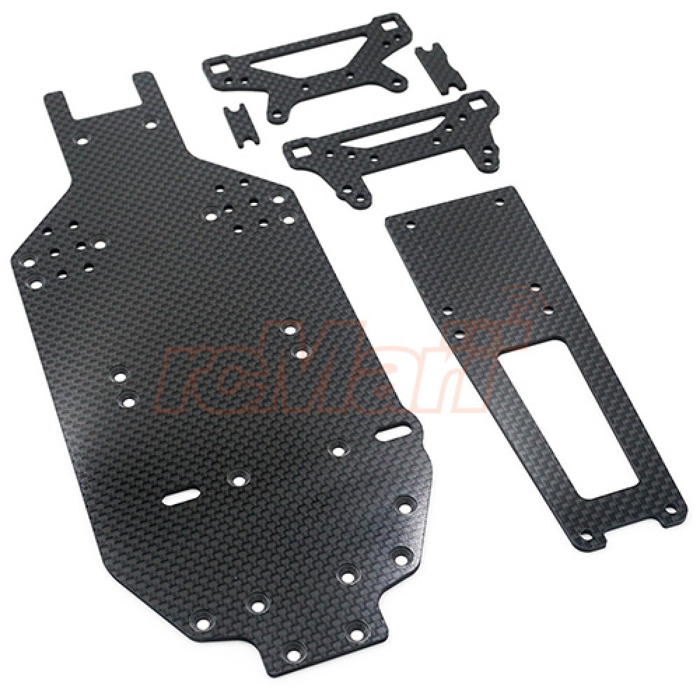 Yeah Racing Graphite Chassis Upgrade Set For Tamiya TA02 TA02SW (TA02-S01)