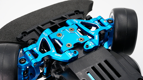 Yeah Racing Aluminum Front Suspension Mount Tamiya M07 - Blue (TAMC-033BU)