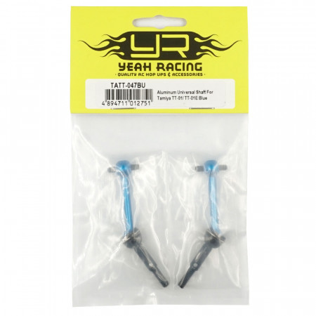 Yeah Racing Aluminum Universal Shaft Tamiya TT-01/ TT-01E Blue (TATT-047BU)