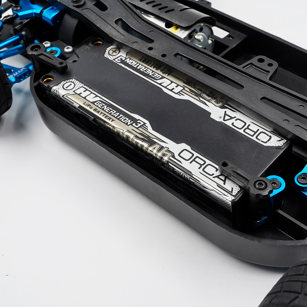 Yeah Racing Aluminium 7075 Plastic Anti Tweak Battery Holder Tamiya TT01 TT02 (TATT-055BU)