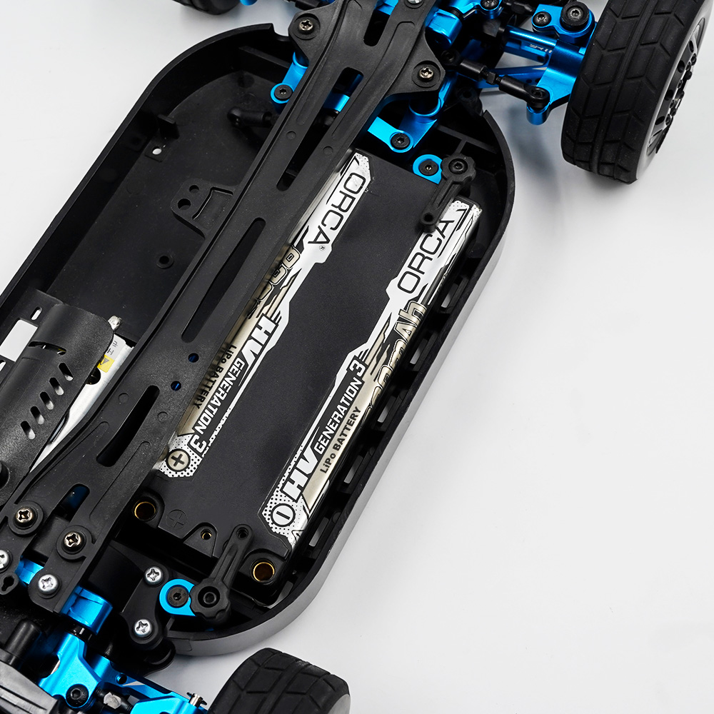 Yeah Racing Aluminium 7075 Plastic Anti Tweak Battery Holder Tamiya TT01 TT02 (TATT-055BU)