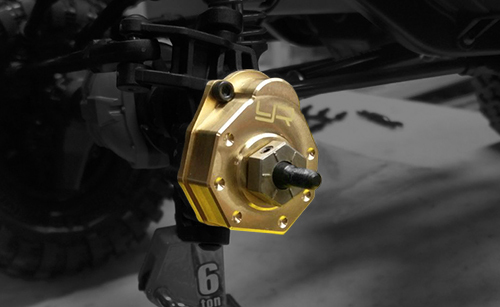 Yeah Racing Brass Front Rear Portal Cover 42g 2 Pcs TRX-4 TRX4-6 (TRX4-019)