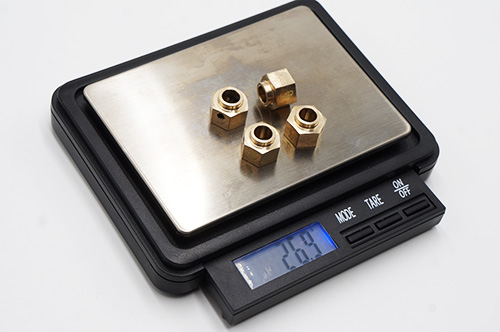 Yeah Racing 12mm Brass Hex Adaptor 8mm Offset 4pcs Fits TRX-4 TRX4-6 (TRX4-037)