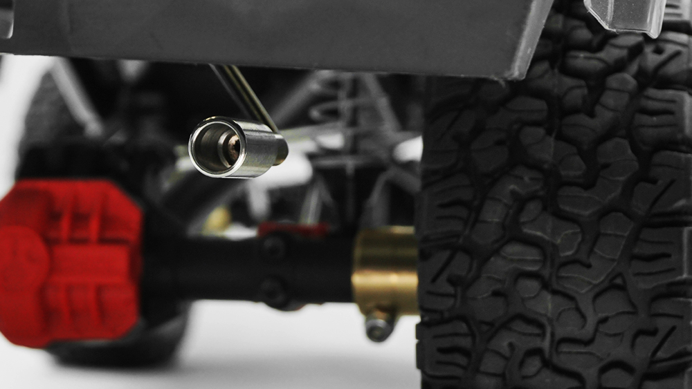 Yeah Racing Metal Exhaust Tail Pipe TRX4 Defender/Axial SCX10 II/Element Enduro (TRX4-078)