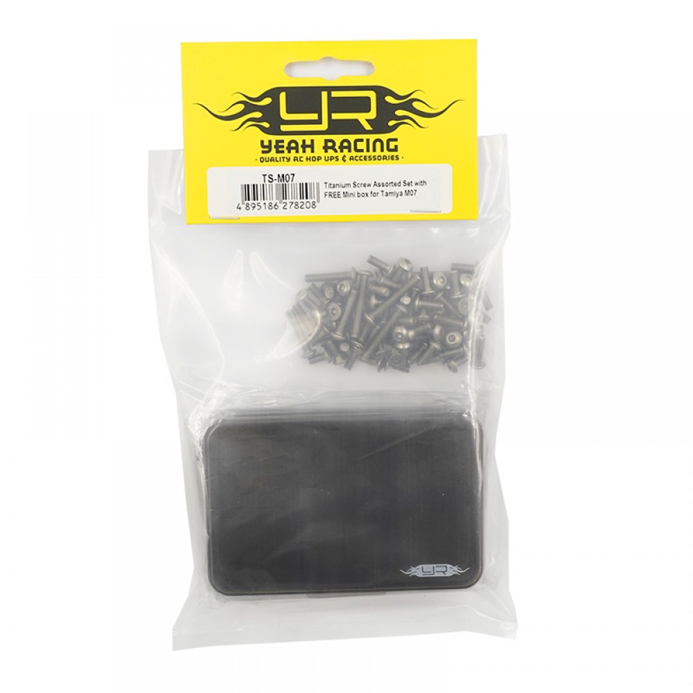 Yeah Racing Titanium Screw Assorted Set with FREE Mini box for Tamiya M07 (TS-M07)