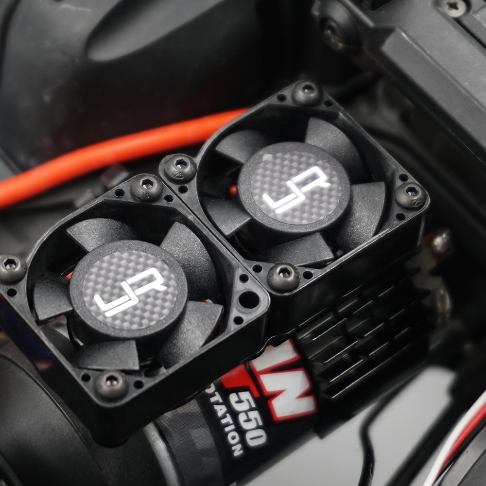 Yeah Racing Aluminium 540 550 Motor Heat Sink w/Twin Tornado High Speed Fan Black (YA-0643BK)