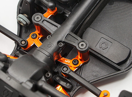 Yeah Racing Aluminium Ball Bearing Steering Arm Set For HPI RS4 Sport3 Orange (RSS3-007OR)
