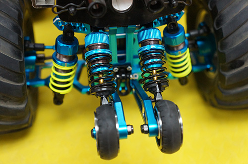 Yeah Racing Aluminum Shock Absorb Wheelie Bar Set For Tamiya WR02 WR02G GF01 (TAWR-007BU)