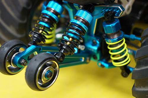 Yeah Racing Aluminum Shock Absorb Wheelie Bar Set For Tamiya WR02 WR02G GF01 (TAWR-007BU)