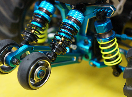 Yeah Racing Aluminum Shock Absorb Wheelie Bar Set For Tamiya WR02 WR02G GF01 (TAWR-007BU)