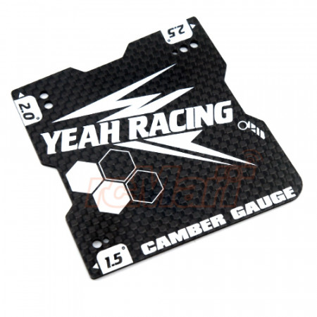 Yeah Racing Graphite Lightweight Camber Gauge 1.5, 2 and 2.5 Deg For 1:10 Touring Car (YT-0176)