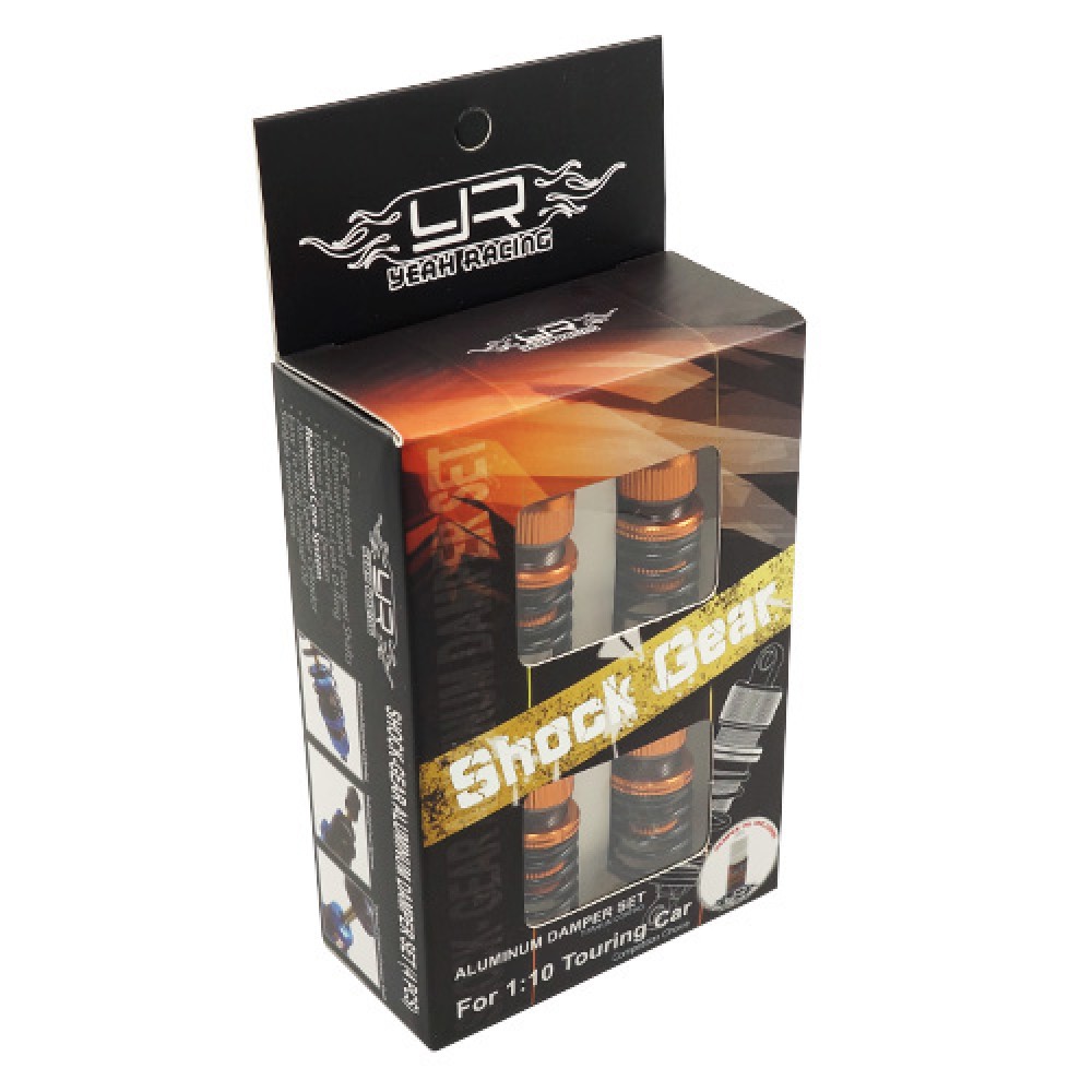 Yeah Racing Shock-Gear 50mm Damper Set for 1/10 RC Touring Car Orange (DSG-0050OR)