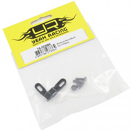Yeah Racing Aluminium Height Adjustable Servo Mount Black (YA-0538BK)