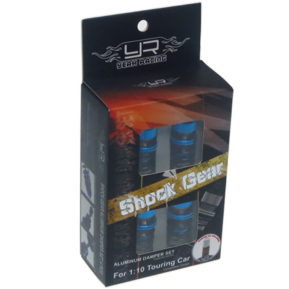 Yeah Racing Shock-Gear 50mm Damper Set for 1/10 RC Touring Car Blue (DSG-0050BU)