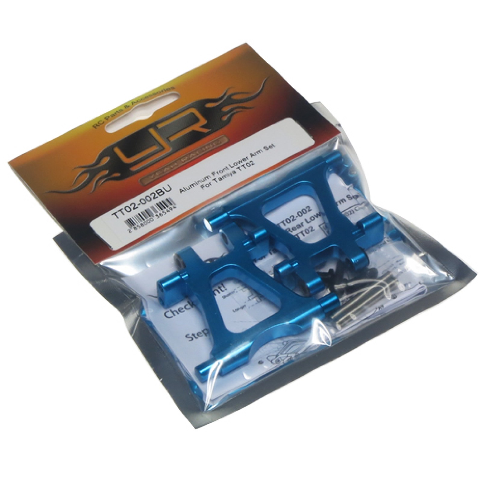 Yeah Racing Aluminium Rear Lower Arm Set Tamiya TT02 (TT02-002BU)
