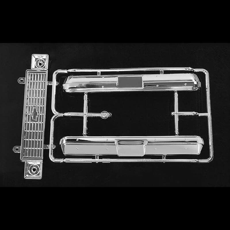 RC4WD Chevrolet Blazer &amp; K10 Chrome Grill &amp; Bumper Parts Tre (Z-B0094)