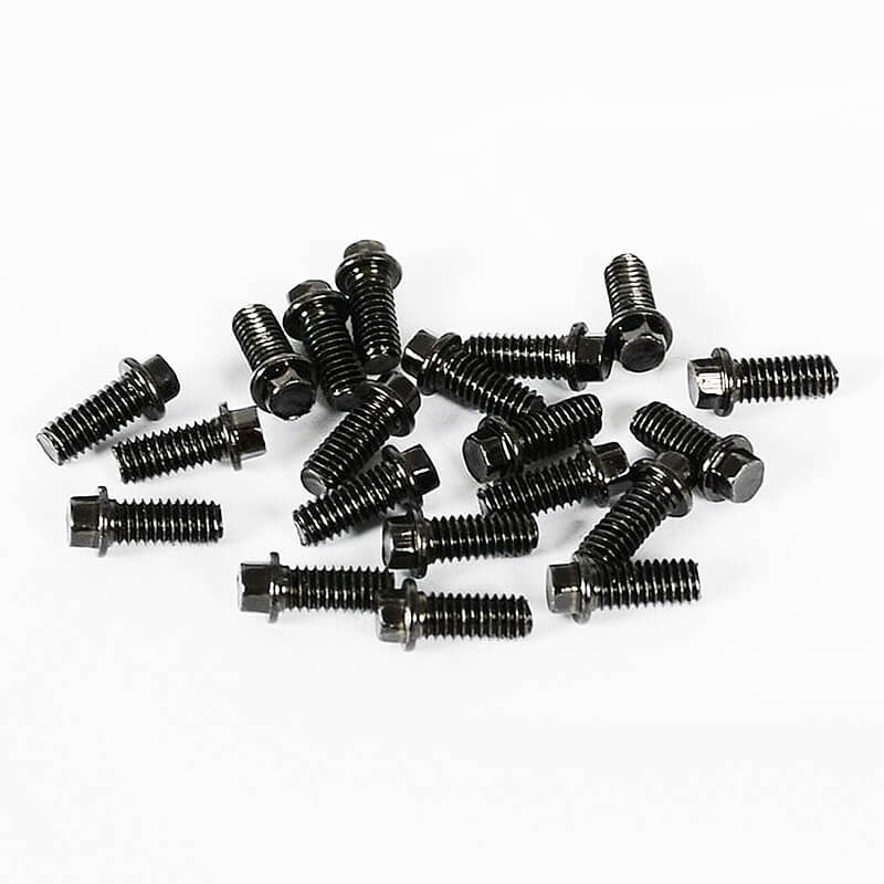 RC4WD Miniature Scale Hex Bolts (M2.5 X 6mm) (Black) (Z-S0008)