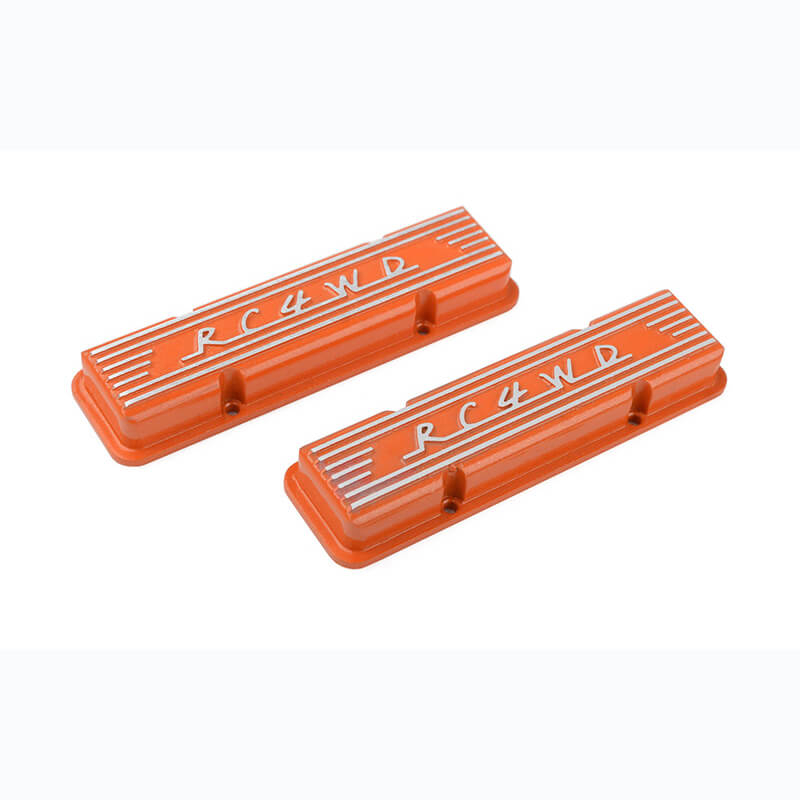 RC4WD Aluminium Valve Covers For Scale V8 Engine (Orange) (Z-S0317)