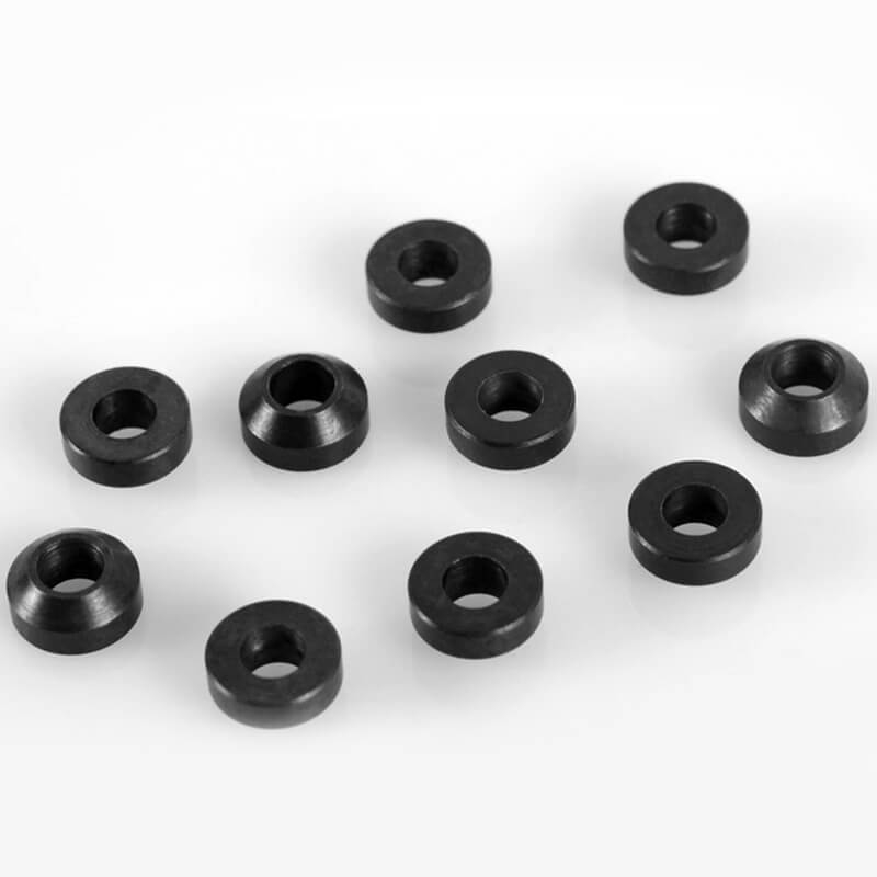 RC4WD Heavy Duty Steel Black 3mm Con Washers (10) (Z-S0843)