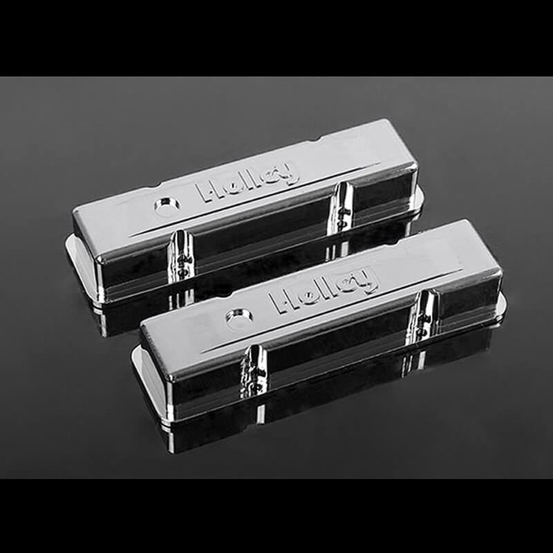 RC4WD 1/10 Holley® Chrome Valve Covers For Scale V8 Engine (Z-S1500)