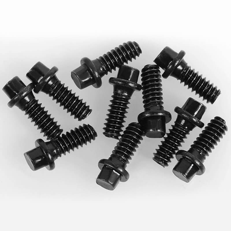 RC4WD Miniature Scale Hex Bolts (M1.6 X 4mm) (Black) (Z-S1614)