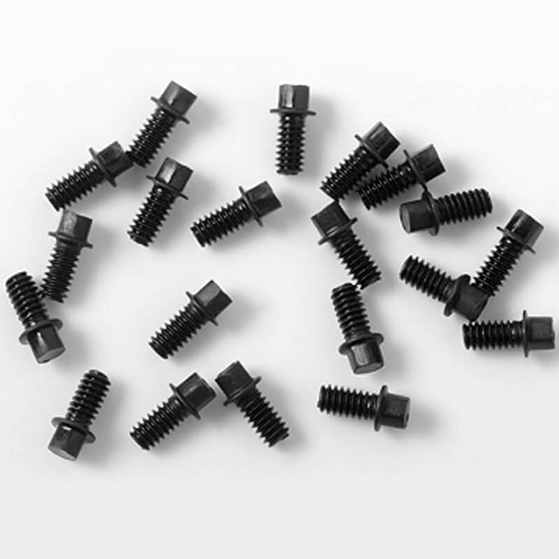 RC4WD Miniature Scale Hex Bolts (M2 X 4mm) (Black) (Z-S1802)