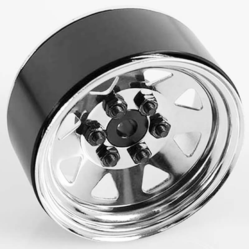 RC4WD 6 Lug Wagon 1.9&quot; Steel Stamped Beadlock Wheels (Chrome) (Z-W0002)