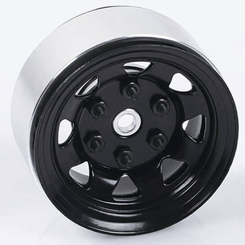 RC4WD Stamped Steel 1.55&quot; Stock Black Beadlock Wheels (Z-W0036)