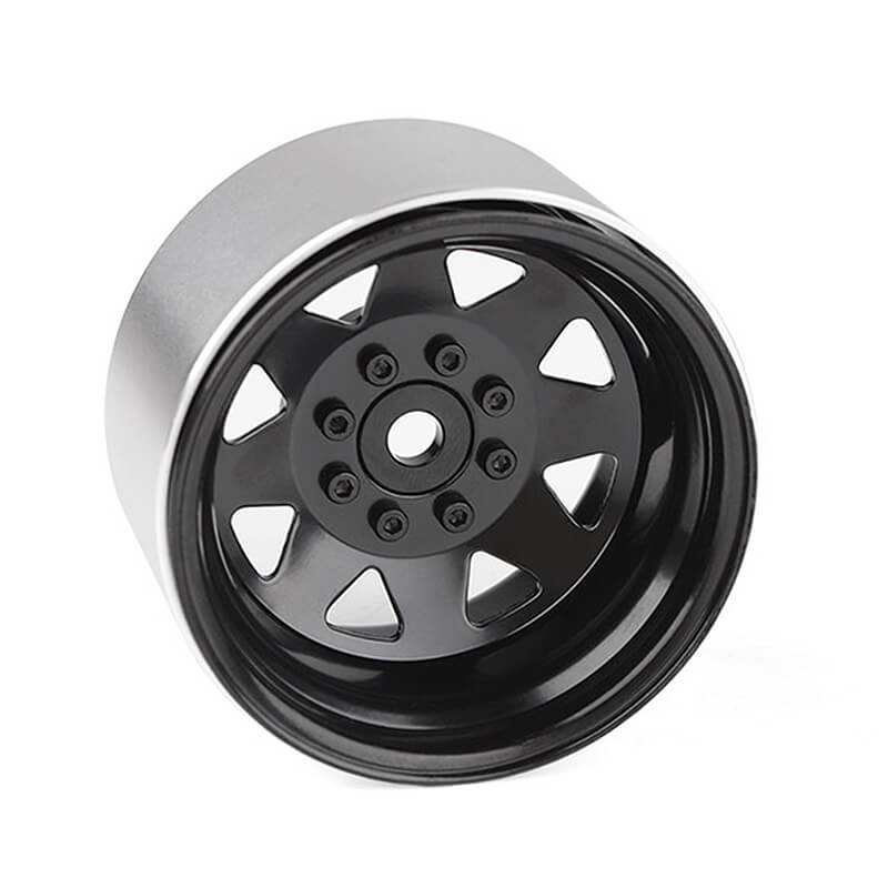 RC4WD 8Lug Deep Dish Wagon 1.9 Steel Stamped B/L Wheels Black (Z-W0084)