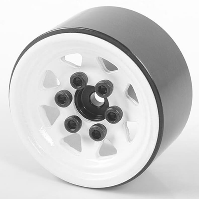 RC4WD Stamped Steel 1.0&#039;&#039; Stock Beadlock Wheels (White) (Z-W0111)