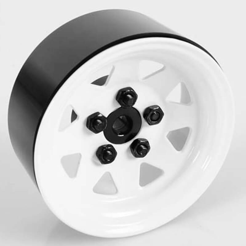 RC4WD 5 Lug Wagon 1.9&quot; Steel Stamped Beadlock Wheels (White) (Z-W0127)