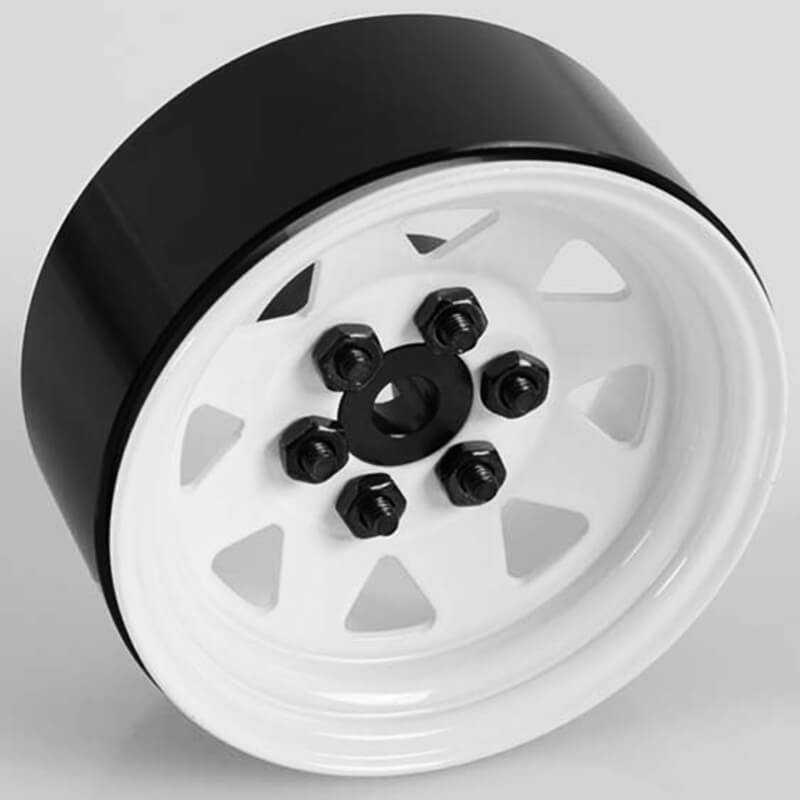 RC4WD 6 Lug Wagon 1.9&quot; Steel Stamped Beadlock Wheels (White) (Z-W0128)