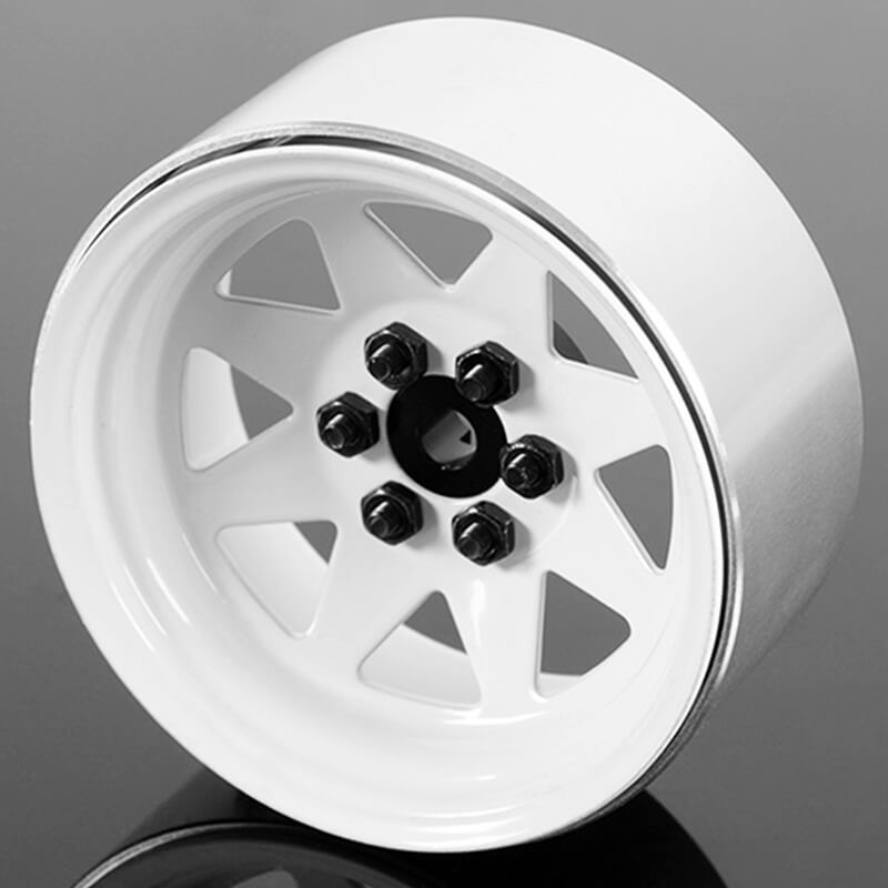 RC4WD 6 Lug Wagon 2.2&quot; Steel Stamped Beadlock Wheels (White) (Z-W0146)