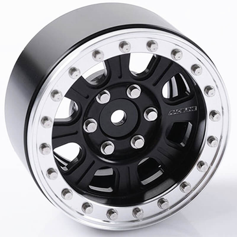 RC4WD Raceline Monster 1.9&quot; Beadlock Wheels (Black/Silver) (Z-W0189)
