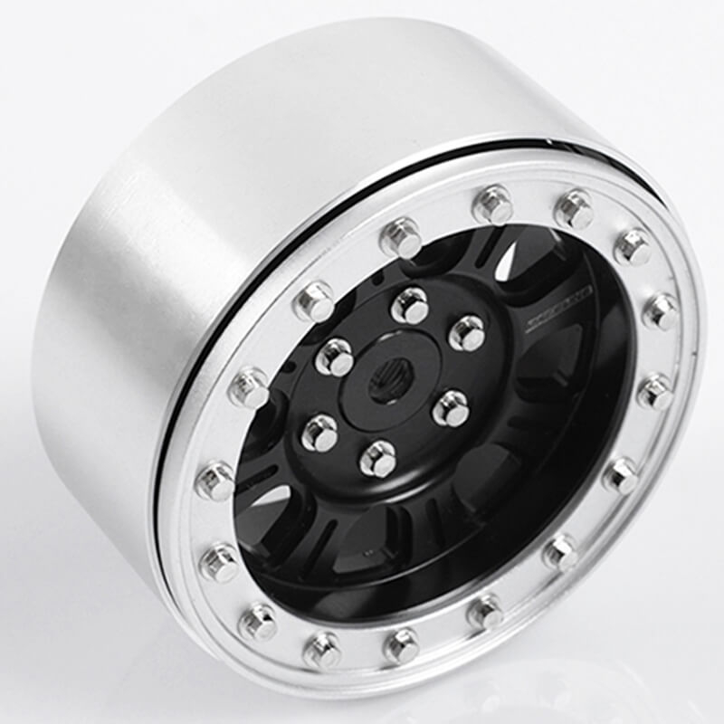 RC4WD Raceline Monster 2.2&quot; Beadlock Wheels (Black/Silver) (Z-W0195)