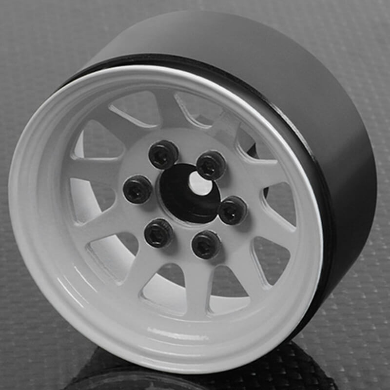 RC4WD OEM Stamped Steel 1.9&quot; Beadlock Wheels (White) (Z-W0208)