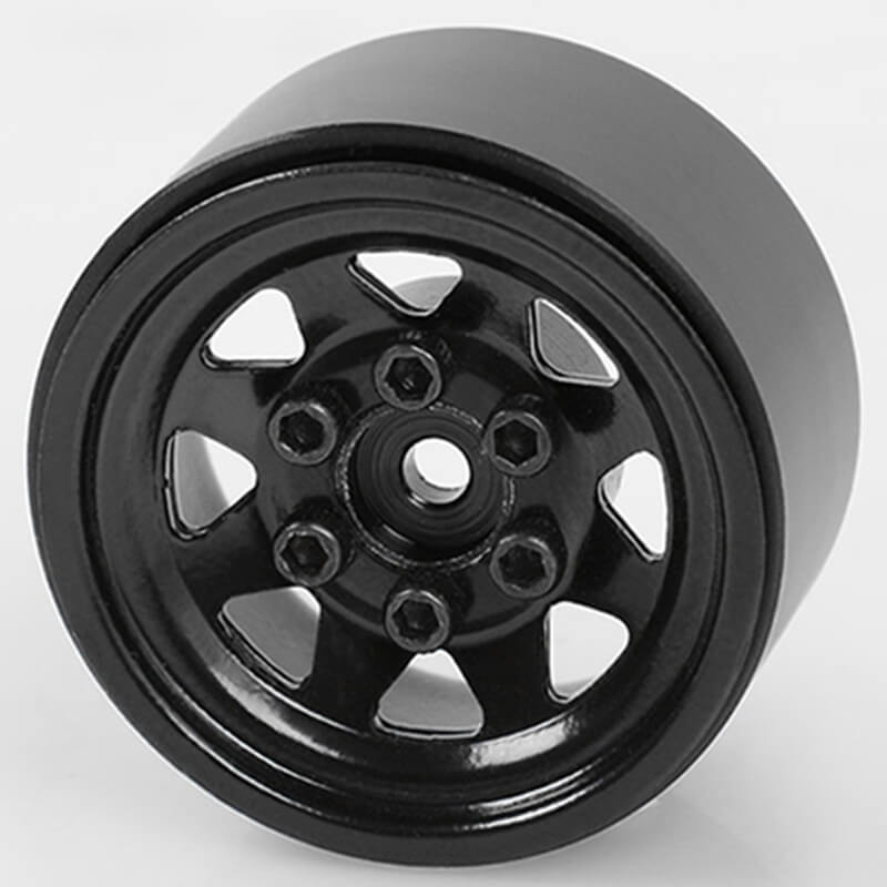 RC4WD Stamped Steel 1.0&quot; Stock Beadlock Wheels (Black) (Z-W0229)
