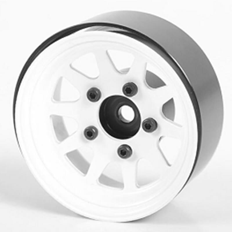 RC4WD OEM Stamped Steel 1.55&quot; Beadlock Wheels (White) (Z-W0260)