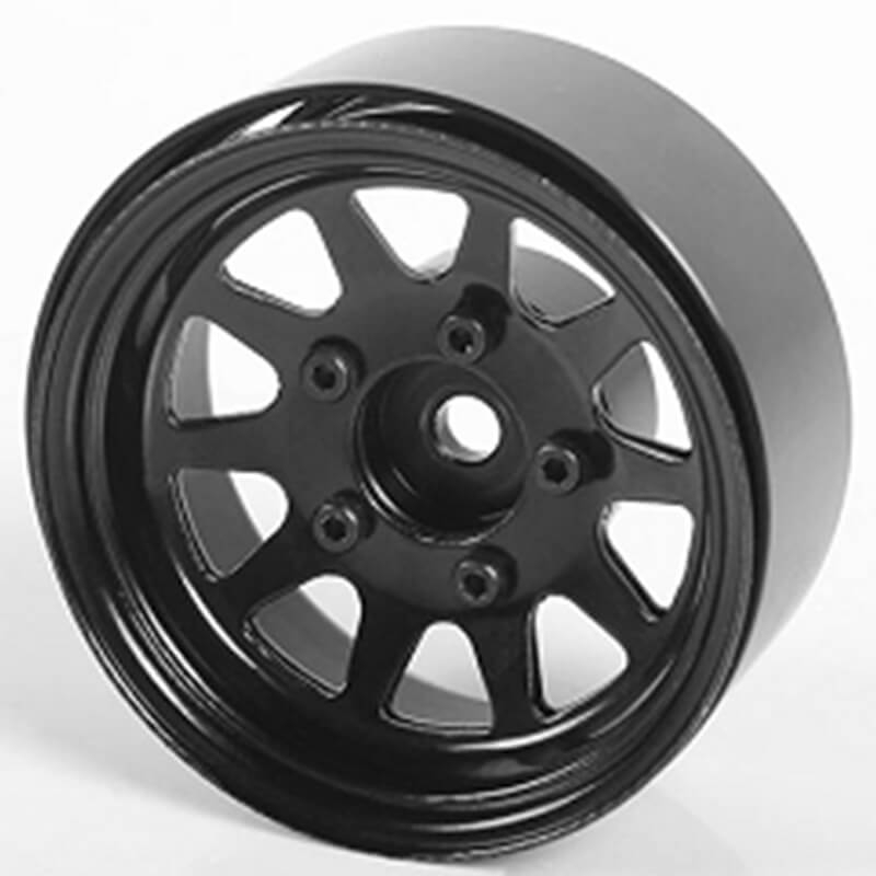 RC4WD OEM Stamped Steel 1.55&quot; Beadlock Wheels (Black) (Z-W0262)