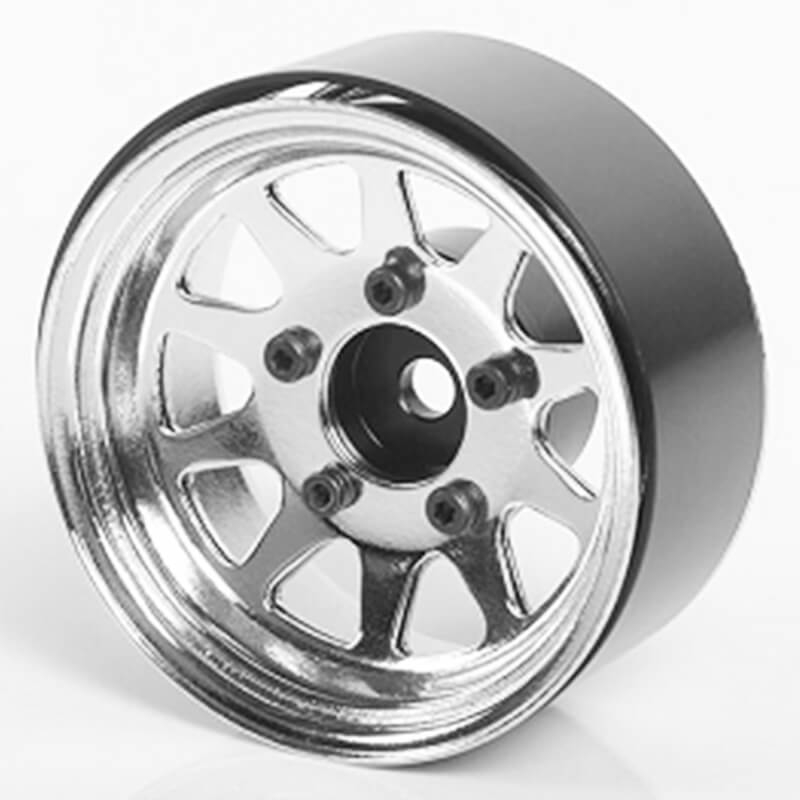 RC4WD OEM Stamped Steel 1.55&quot; Beadlock Wheels (Chrome) (Z-W0264)