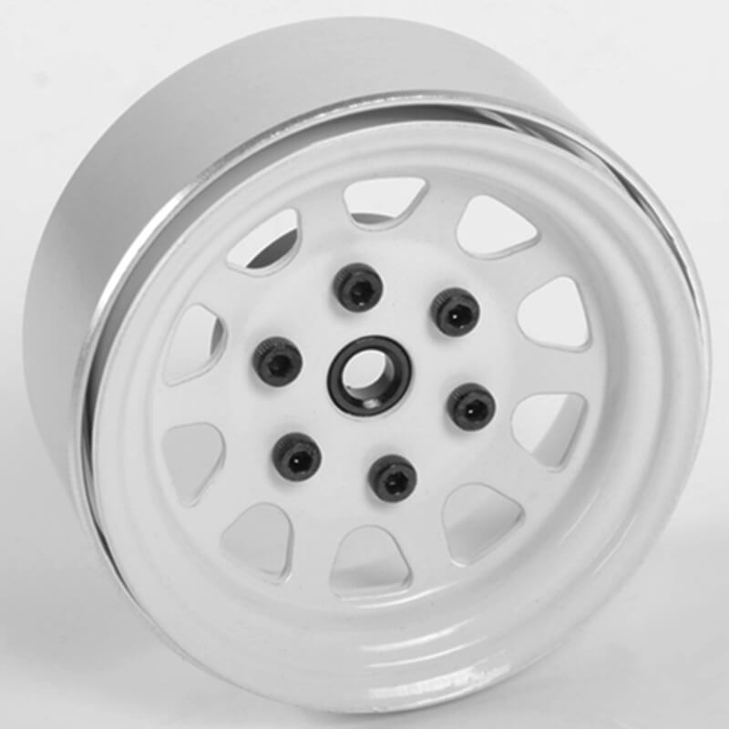 RC4WD Stamped Steel 1.7&quot; Beadlock Wagon Wheels (White) (Z-W0269)