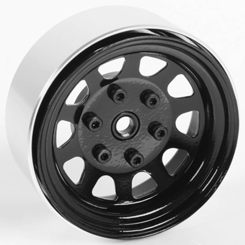RC4WD Stamped Steel 1.7&quot; Beadlock Wagon Wheels (Black) (Z-W0270)